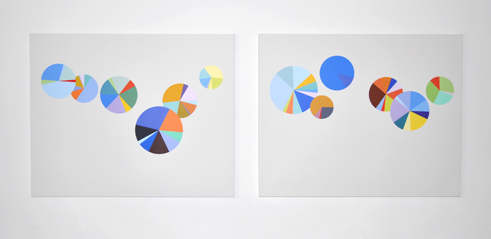 2010 oil on canvas, two paintings 72 x 56 inches each