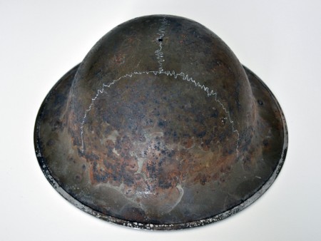 ready-made (WWI helmet), drawing
approx. diameter 12 inches